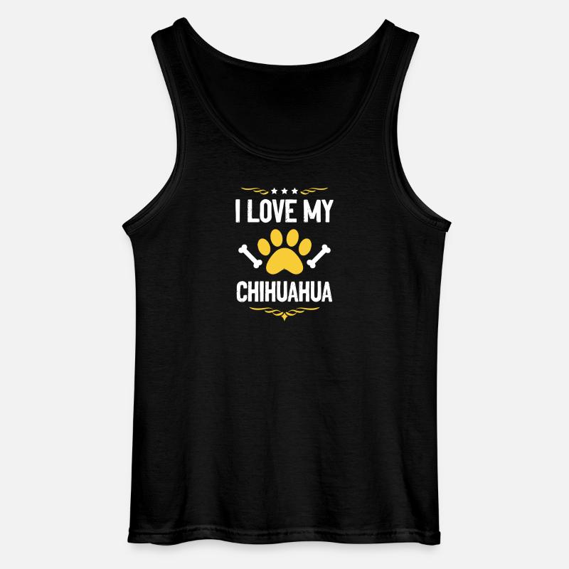Ich liebe meinen Chihuahua - Gildan Männer Tank Top - Schwarz