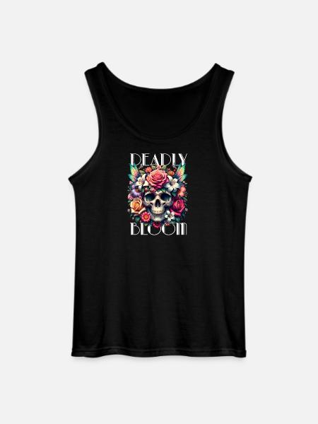 Fleurs Crâne Beauté Floraison - Débardeur Gildan Homme - noir