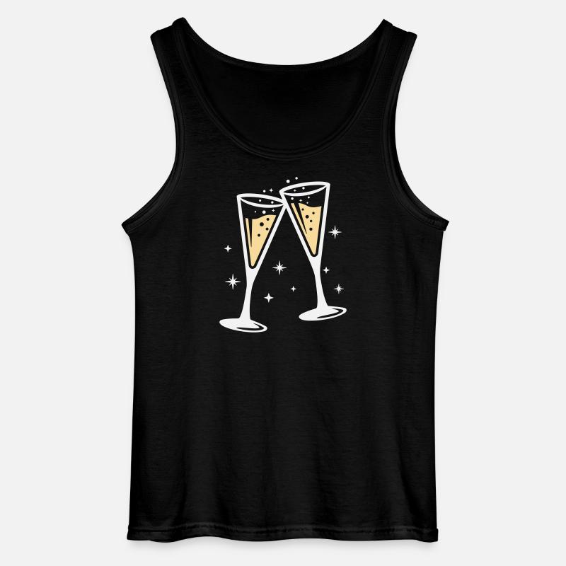 Sektglas Prosecco Sekt Alkohol Prost - Débardeur Gildan Homme - noir
