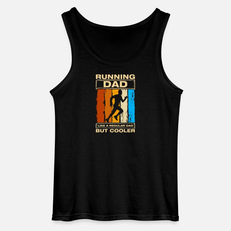 Running Dad Funny Running Jogging Runner - Gildan Men’s Tank Top - black