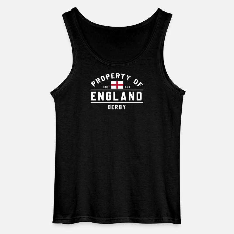 England Flagge Derby Muster - Gildan Männer Tank Top - Schwarz