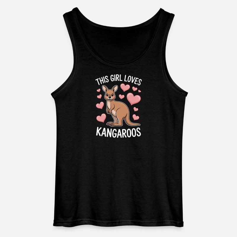 Kangaroo Spruch Mädchen Lustige Kangaroo Geschenk - Gildan Männer Tank Top - Schwarz