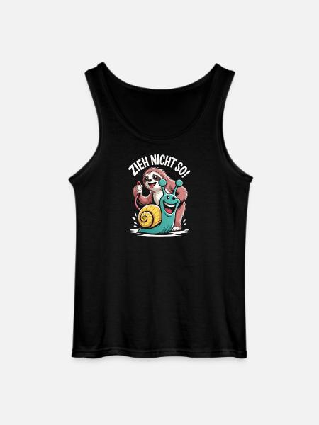 Don't Pull So Sloth Humor - Gildan Men’s Tank Top - black