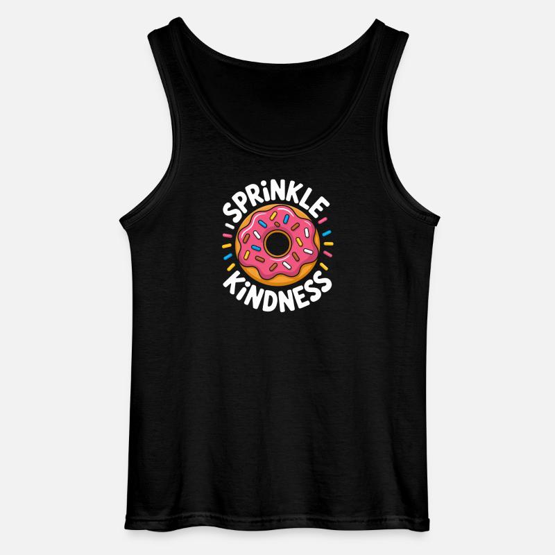 Sprinkle Kindness Herzlichkeit Donut Liebe - Gildan Männer Tank Top - Schwarz