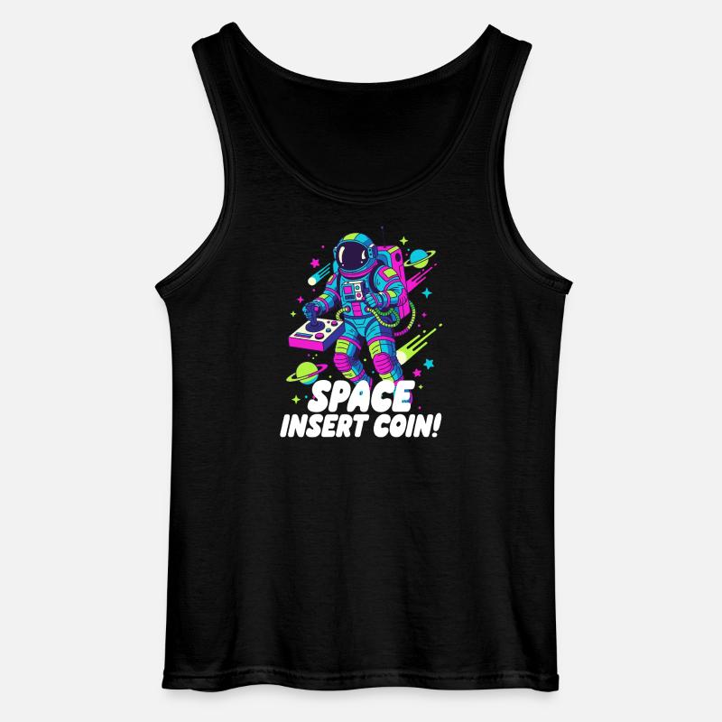 Space Insert Coin - Gildan Männer Tank Top - Schwarz
