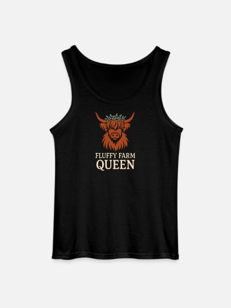 Highland Cow Rustic Animal Cute - Gildan Men’s Tank Top - black