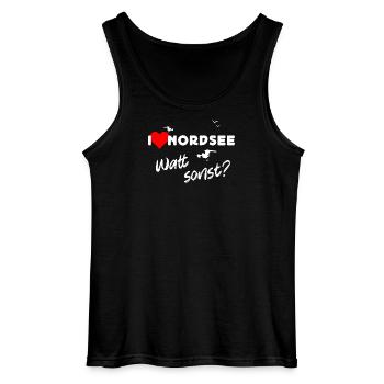 Nordsee Liebe Watt Design - Gildan Männer Tank Top - Schwarz - Vorne - AI Model Male 185 dark (185cm)