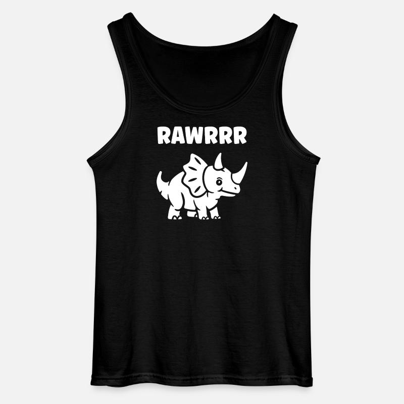 Niedlicher kleiner Dinosaurier - Gildan Männer Tank Top - Schwarz