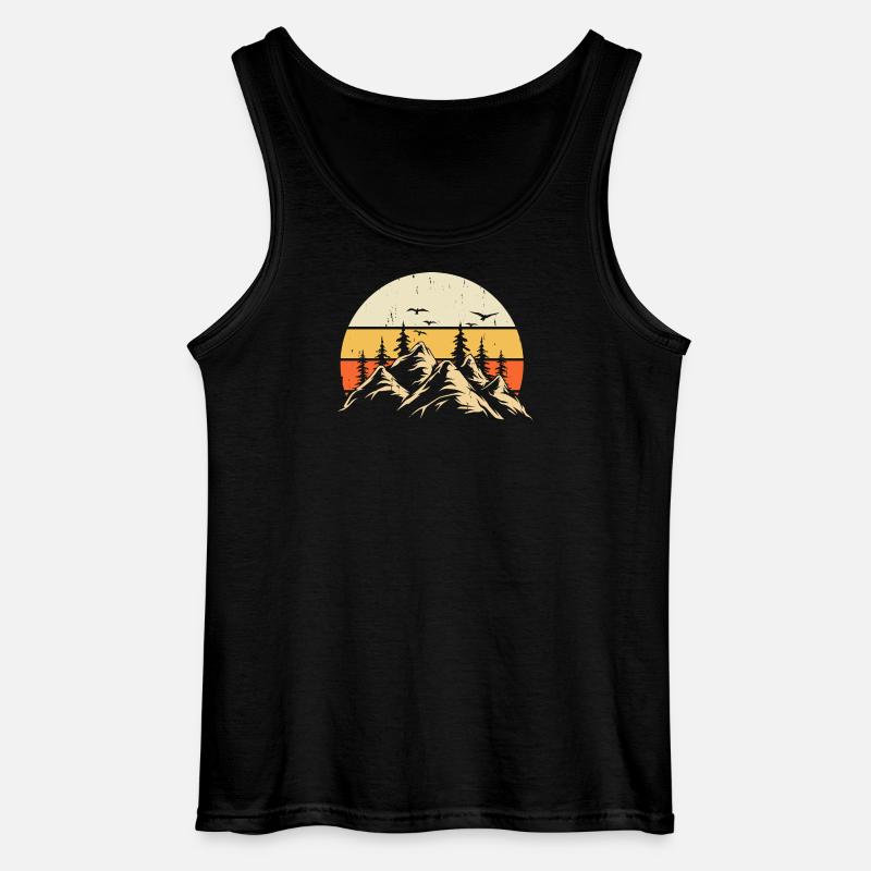 Wandern Wanderer Bergsteiger Geschenk - Gildan Männer Tank Top - Schwarz