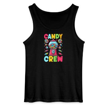 Candy Crew Decoration Candy Lover Sweet Tooth - Gildan Men’s Tank Top - black - Front - AI Model Male 185 dark (185cm)