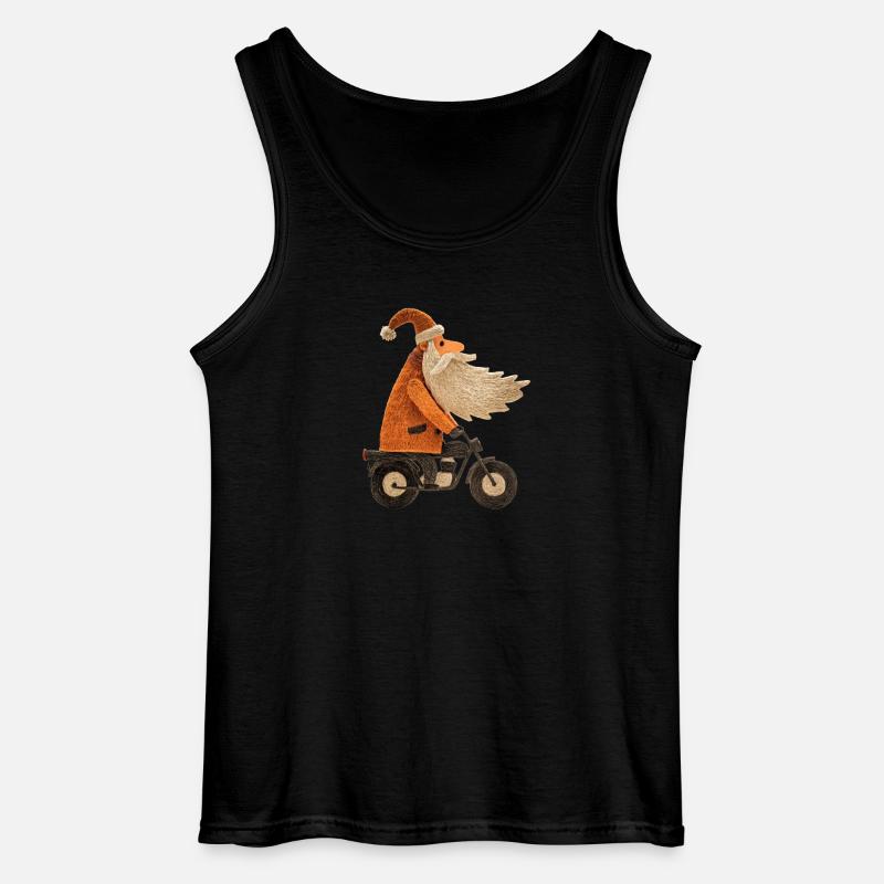 Weihnachtsmann auf Motorrad - Gildan Männer Tank Top - Schwarz