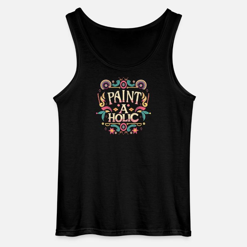 Paint-aholic - Gildan Männer Tank Top - Schwarz