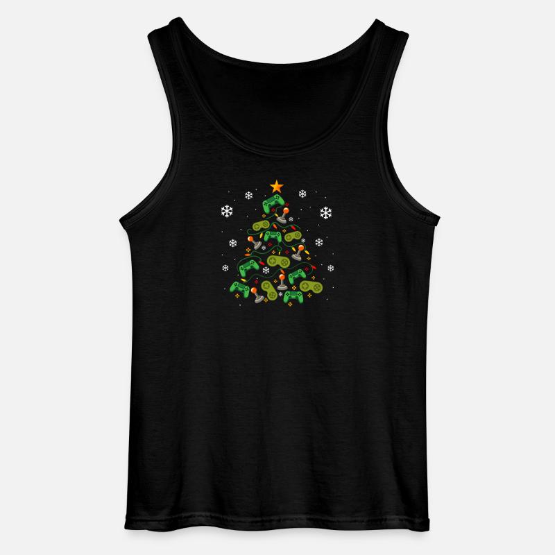 Weihnachtsbaum Controller Gaming Lover Gamer - Gildan Männer Tank Top - Schwarz