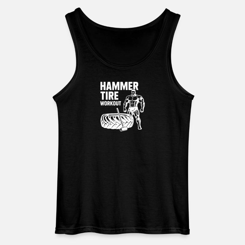 Hammer Reifen Training - Gildan Männer Tank Top - Schwarz