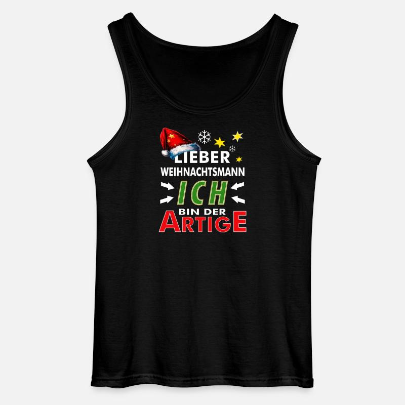 WEIHNACHTSMANN ICH BIN DER ARTIGE - Gildan Männer Tank Top - Schwarz
