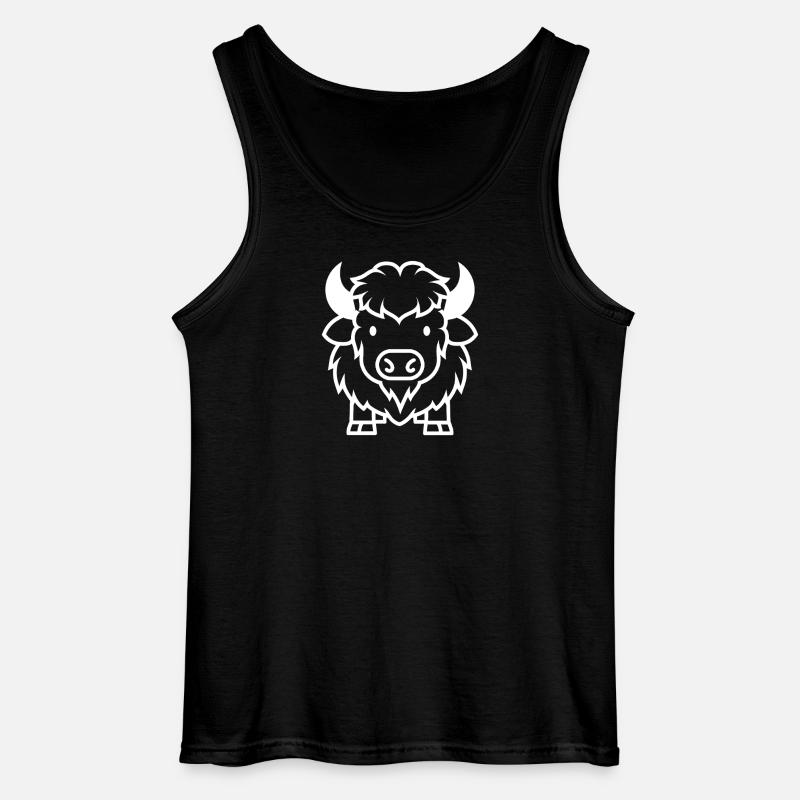 Bison - Gildan Männer Tank Top - Schwarz