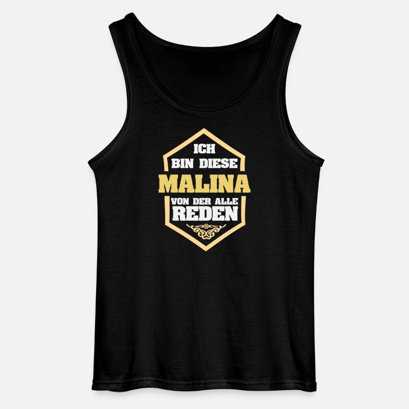 Malina as a first name - Gildan Men’s Tank Top - black