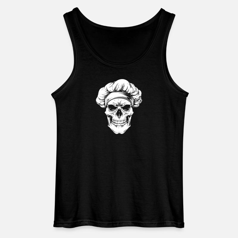 Kochskull Gothic Küchenkunst - Gildan Männer Tank Top - Schwarz