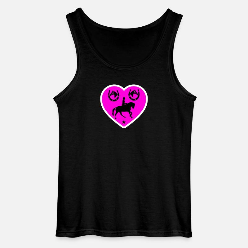 Pferde - Gildan Männer Tank Top - Schwarz
