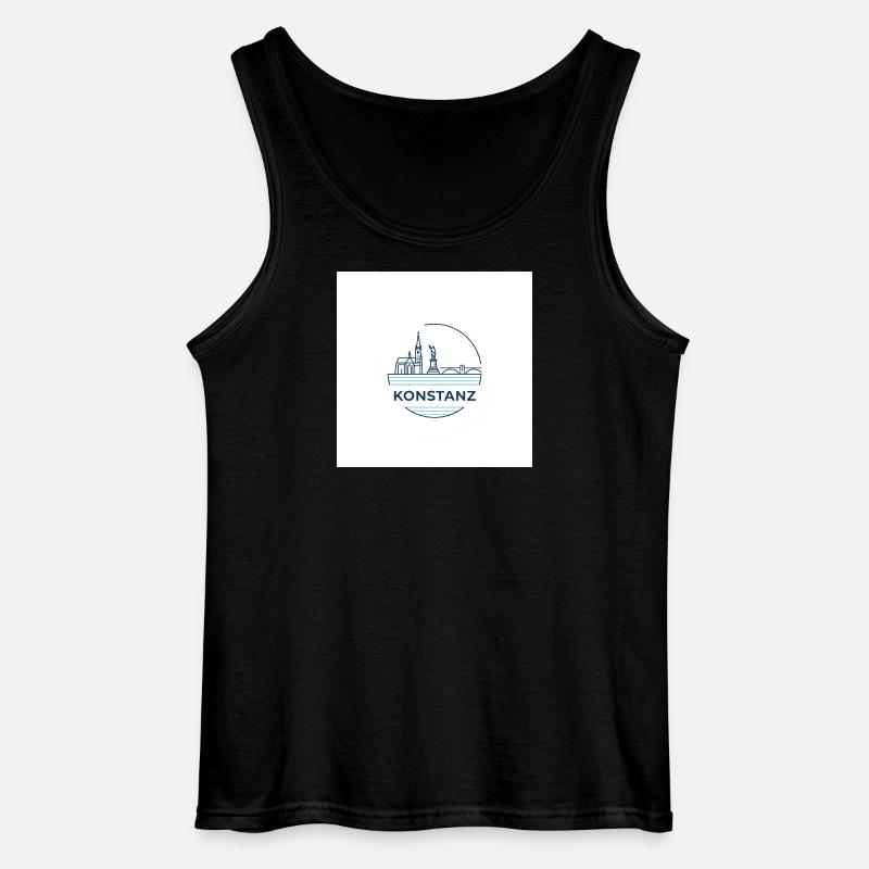 Constance Skyline Lac de Constance Emblème - Débardeur Gildan Homme - noir