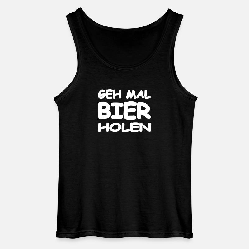 Bier - Gildan Männer Tank Top - Schwarz