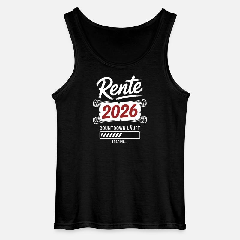Rente2026 Countdown - Gildan Männer Tank Top - Schwarz