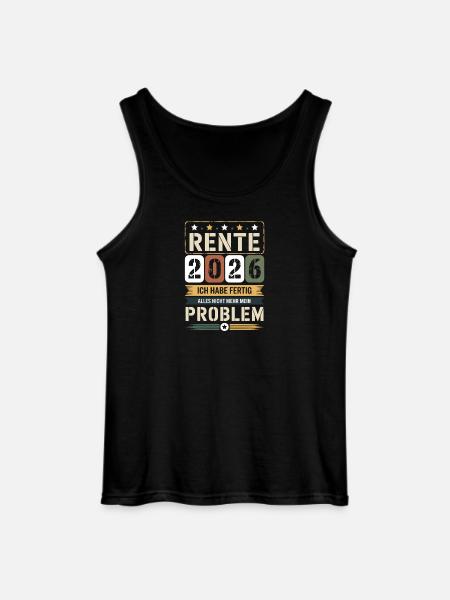 Pension 2026 I'm done - Gildan Men’s Tank Top - black