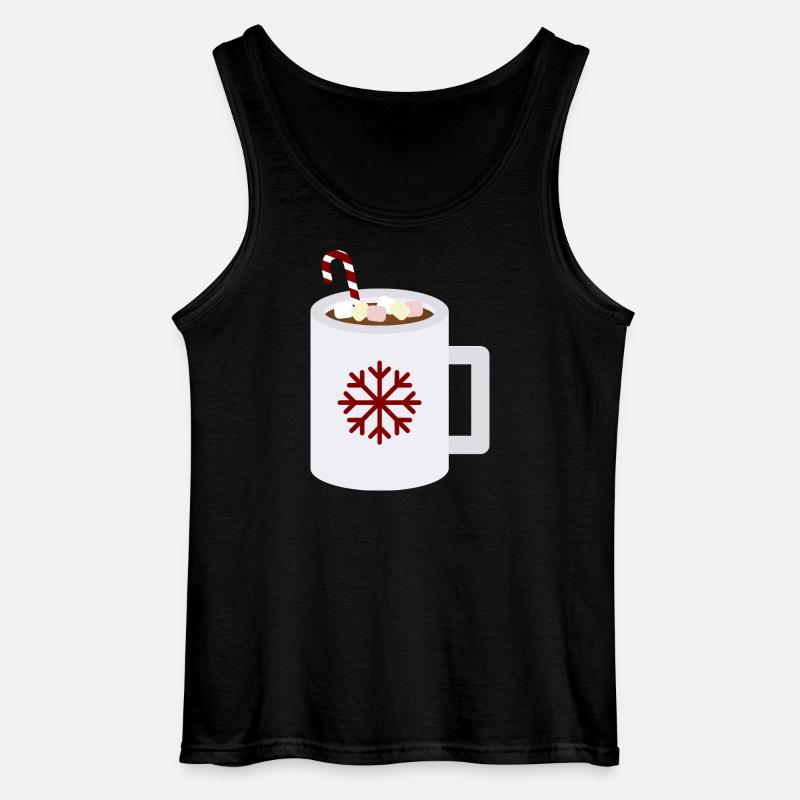 Snowflake Cocoa Mug Kunst - Gildan Männer Tank Top - Schwarz