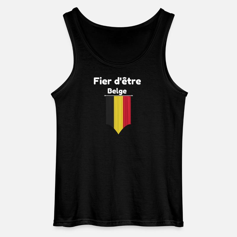 Stolz, Belgier zu sein - Gildan Männer Tank Top - Schwarz