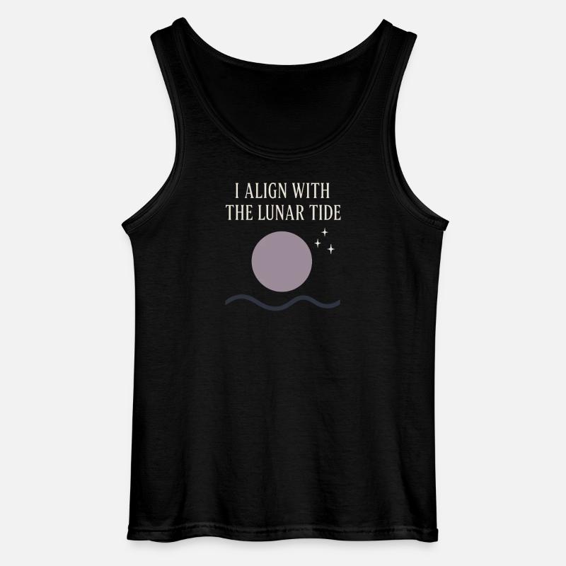Moon Cycle Moon Goddess Intentionally - Gildan Men’s Tank Top - black