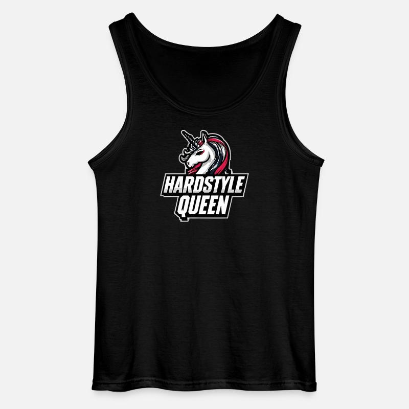 Hardstyle Queen Einhorn Design - Gildan Männer Tank Top - Schwarz