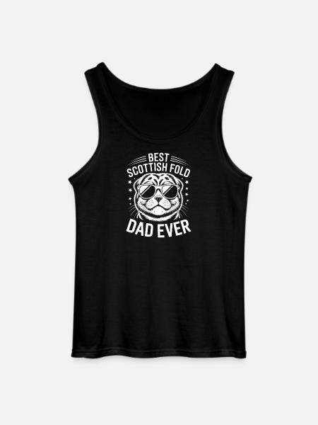 Scottish Folding Cats Scottish Fold Gift - Gildan Men’s Tank Top - black