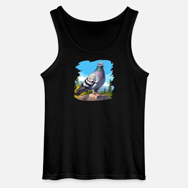 Tauben Taube - Gildan Männer Tank Top - Schwarz