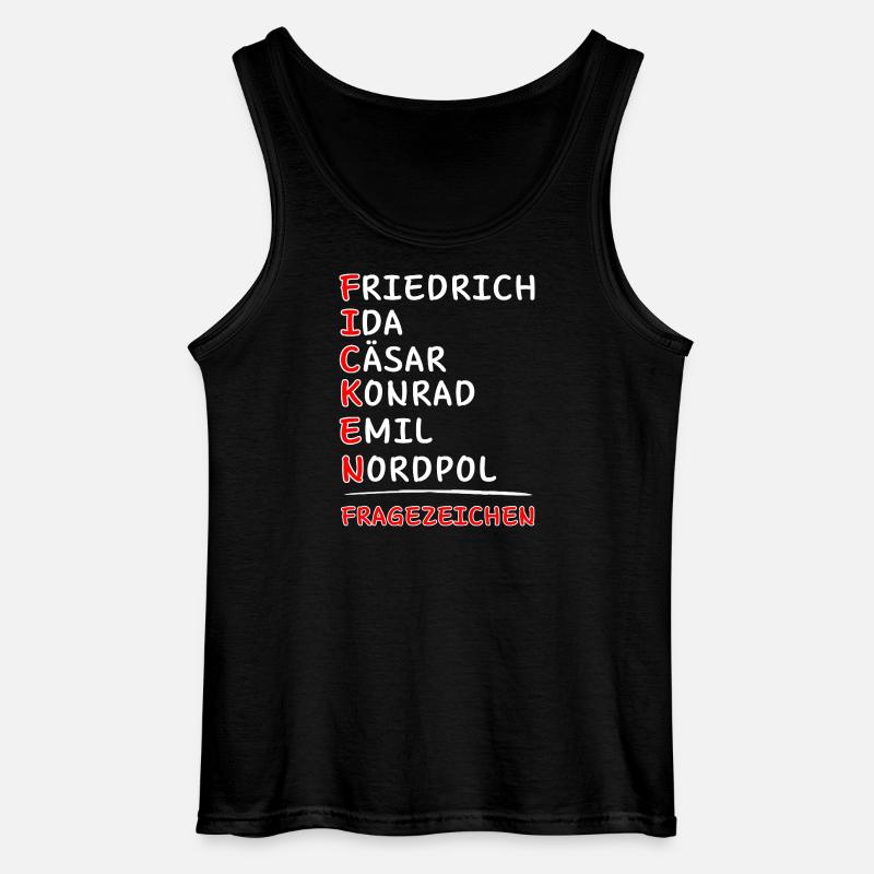Funkalphabet-Friedrich Ida Cäsar Kaufmann Emil... - Gildan Männer Tank Top - Schwarz