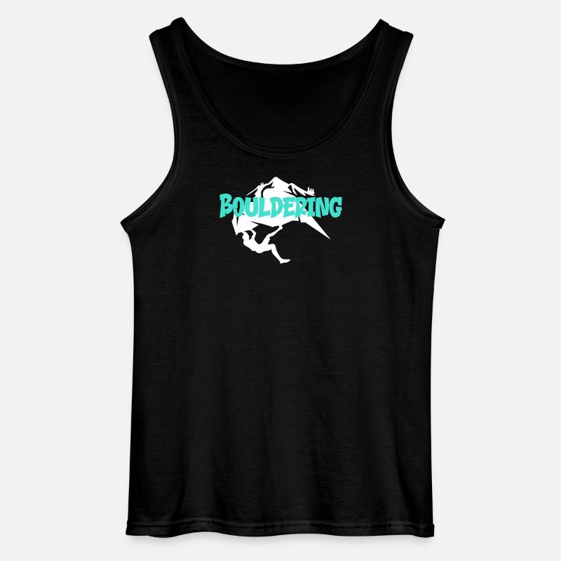 Boulder Bouldern Bouldering - Gildan Männer Tank Top - Schwarz