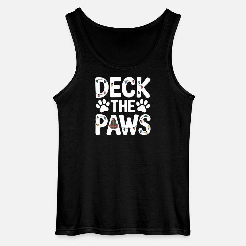 Deck the Paws Weihnachtsfeier - Gildan Männer Tank Top - Schwarz