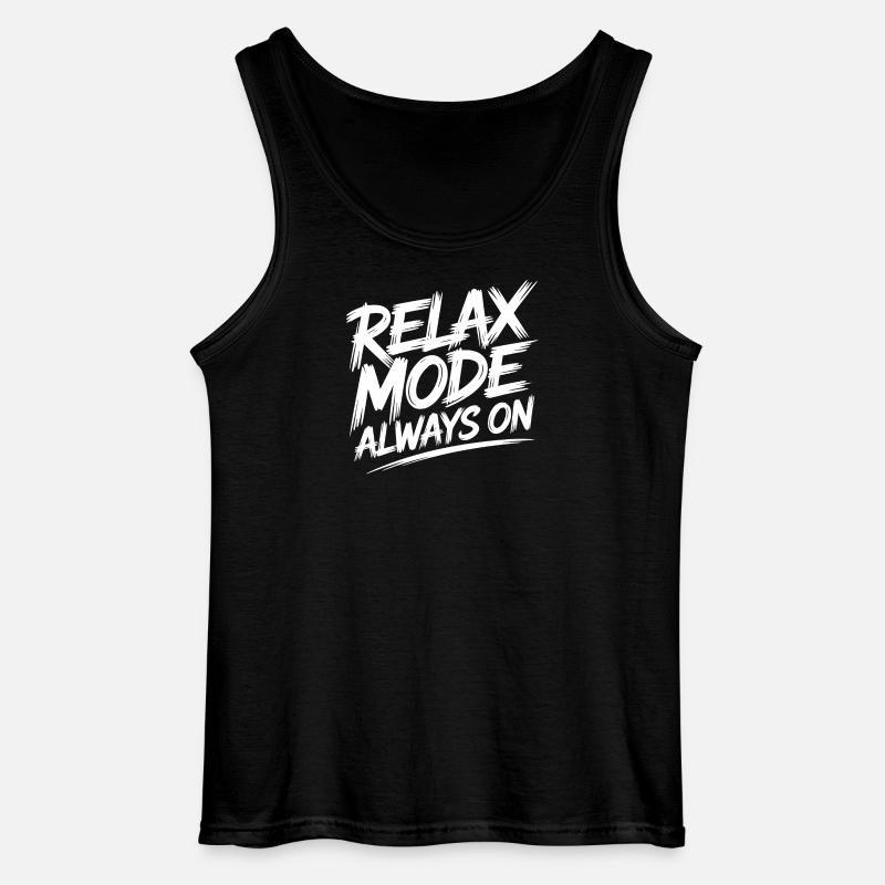 Relaxmodus Immer An - Gildan Männer Tank Top - Schwarz