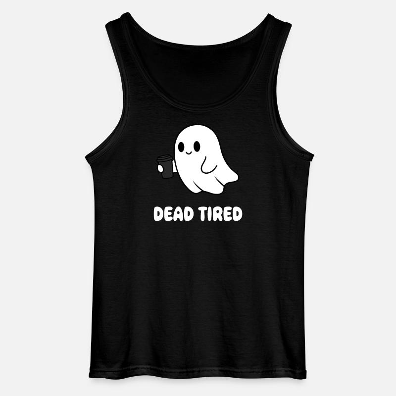 Kaffeegeist Müder Geist mit Becher - Gildan Männer Tank Top - Schwarz