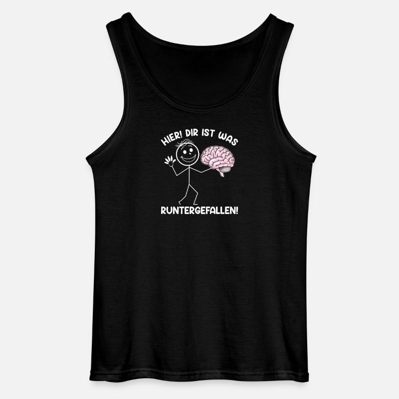 Hier Dir Ist Was Runtergefallen Sarkastischer - Gildan Männer Tank Top - Schwarz