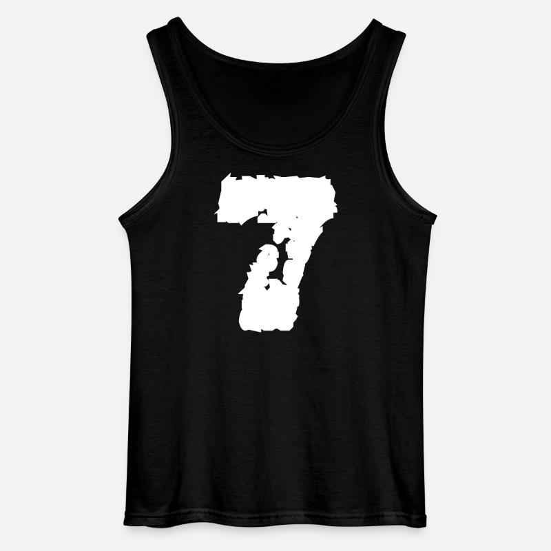 7 Nummer sieben - Gildan Männer Tank Top - Schwarz