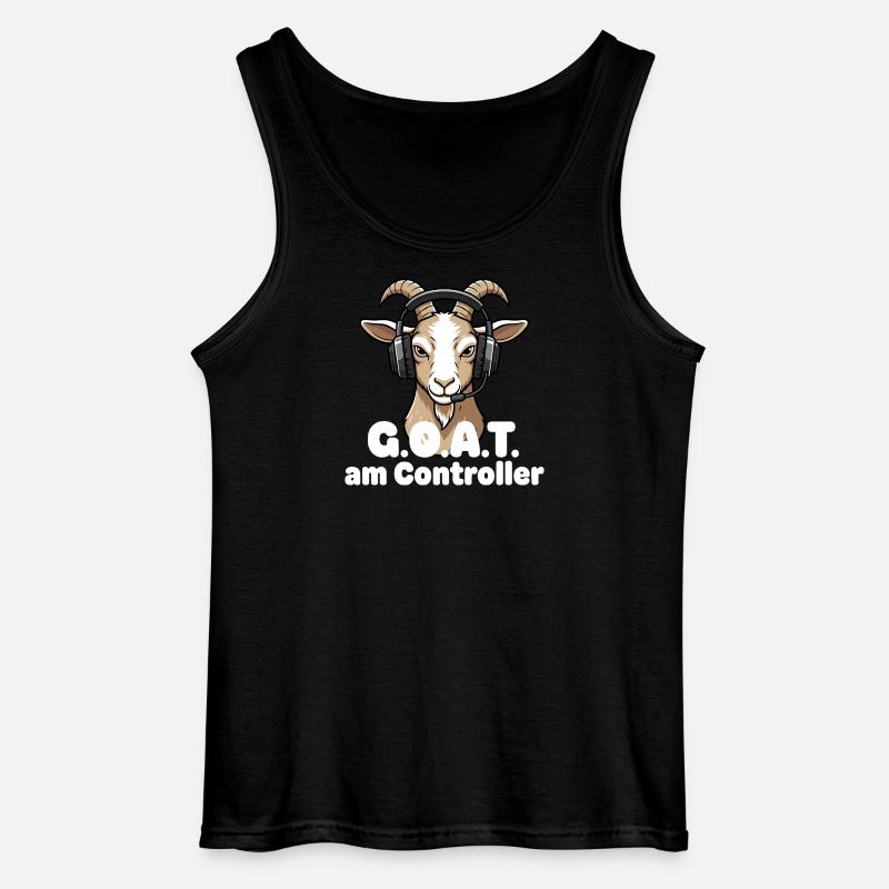 GOAT on the controller - Gildan Men’s Tank Top - black