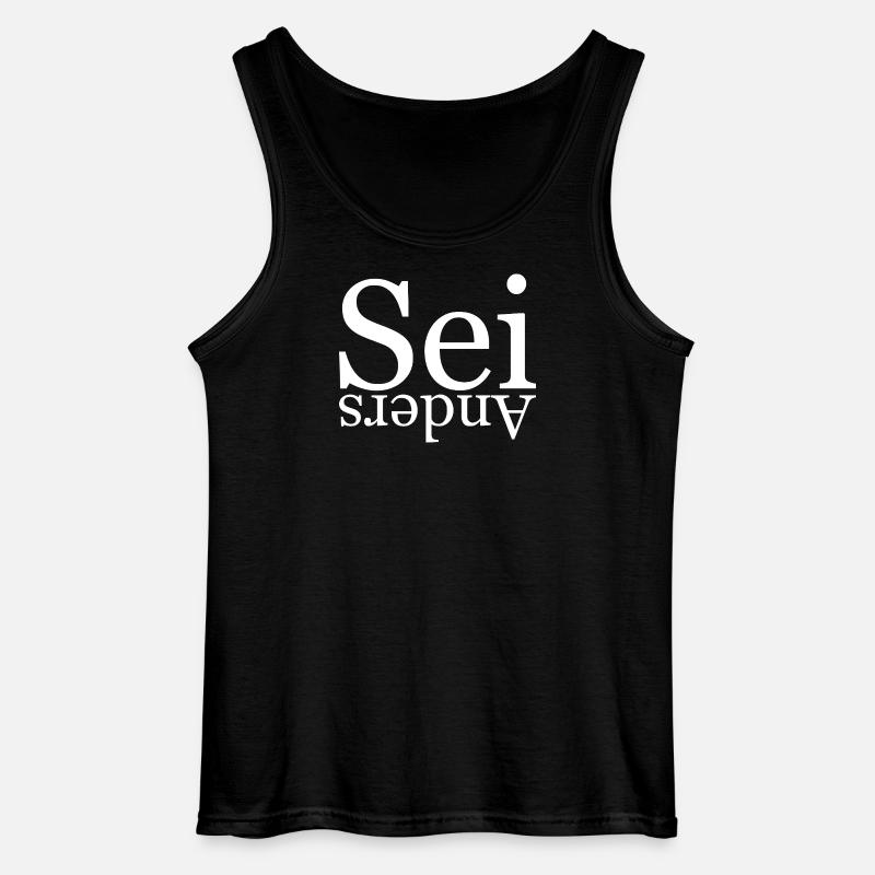 Sei anders - Gildan Männer Tank Top - Schwarz