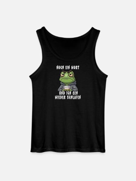 Genervter Frosch Kaffee Müdigkeit - Gildan Männer Tank Top - Schwarz