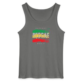Raggae Music Rasta offre aux femmes des hommes - Débardeur Gildan Homme - charbon - Devant - AI Model Male 185 dark (185cm)