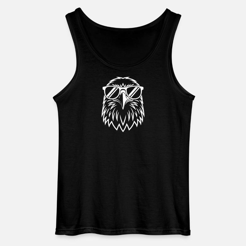 Aviator Eagle Sonnenbrille - Gildan Männer Tank Top - Schwarz