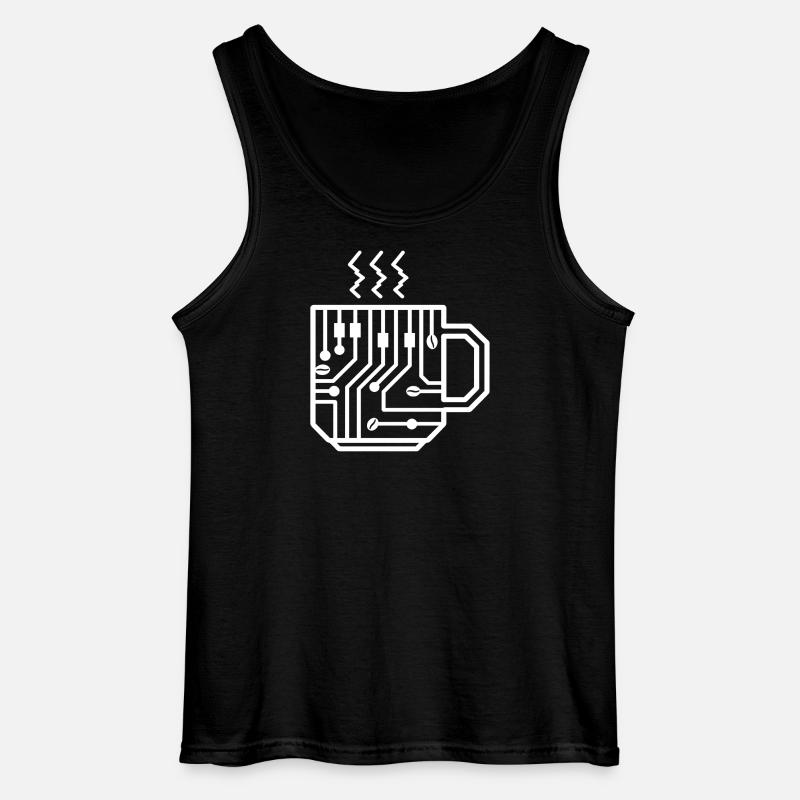 Circuit Mug Glyph Tech Brew - Gildan Men’s Tank Top - black
