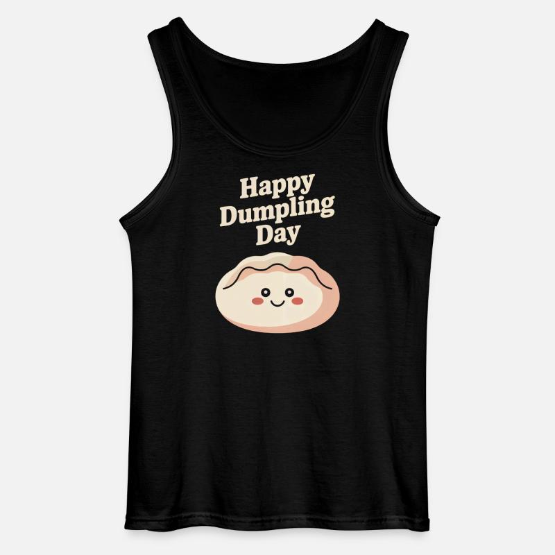 Happy Dumpling Day - Gildan Männer Tank Top - Schwarz