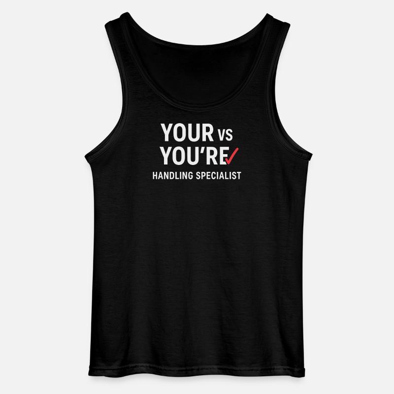Grammatik Oxford Comma Language Rules - Gildan Männer Tank Top - Schwarz