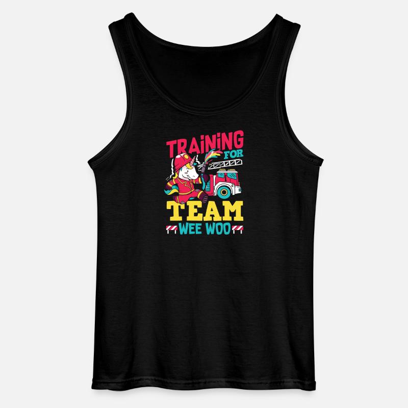 Wee Woo Squad Fire Tiny Feuerwehrmann - Gildan Männer Tank Top - Schwarz