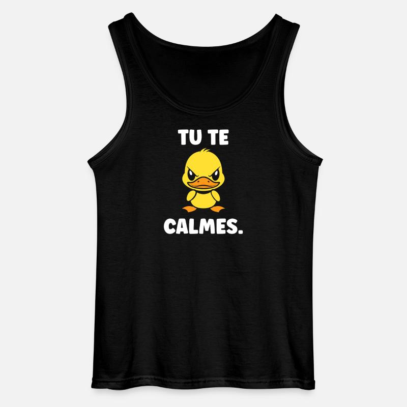 Yellow Duck: Beruhige dich - Gildan Männer Tank Top - Schwarz